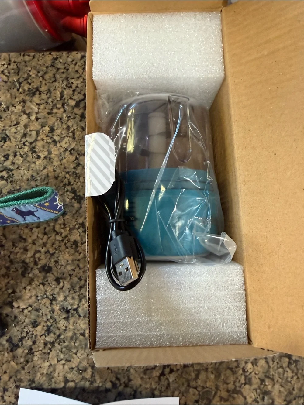 Portable Blue chopper with USB - Unbranded